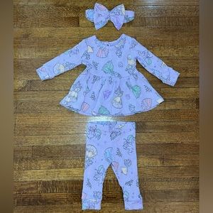 3 Piece Disney Princess Set 0-3 Months